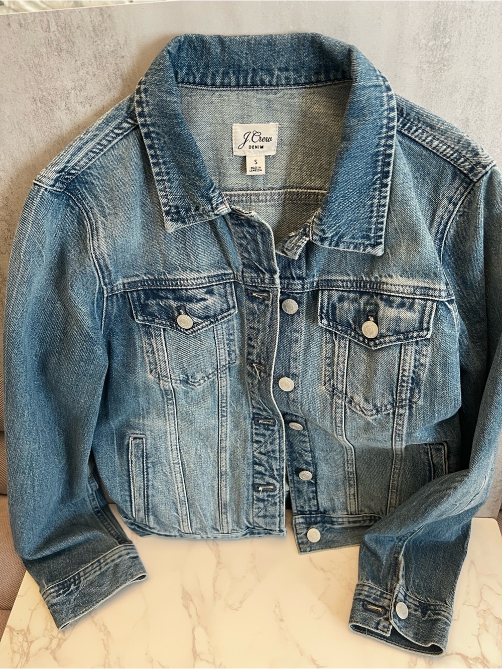 J. Crew Light Wash Denim Trucker Jacket